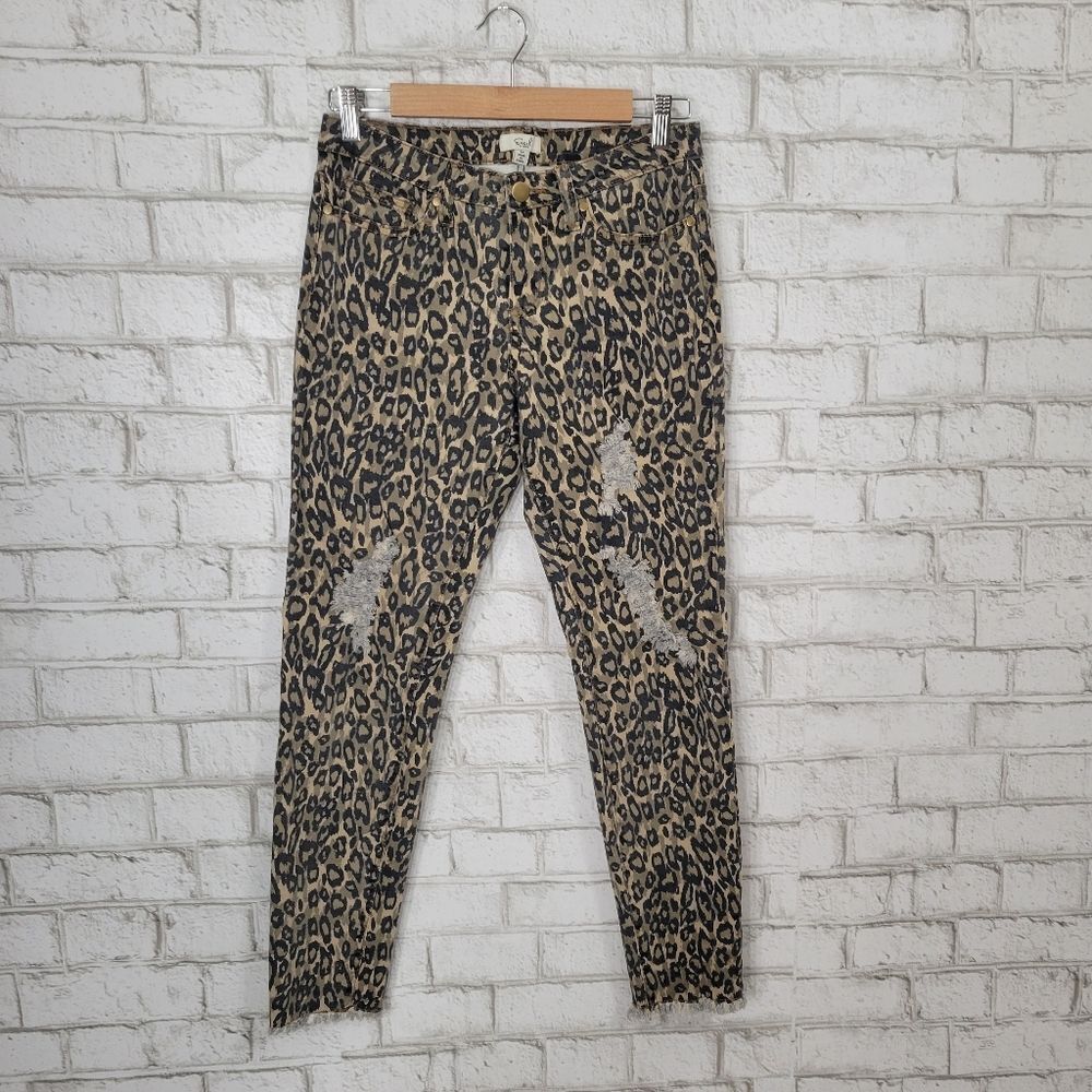 Easel cute leopard print jeans